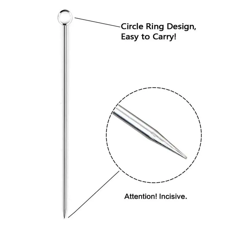 つまようじスティック用カクテルピック前菜ステンレス鋼串フルーツメタル歯ブラシピックマティーニスティック豪華なシャンプーオリーブ