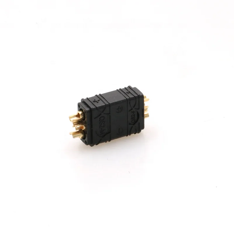 10PCS QS2 2mm Anti Funken Männlich Weiblich 30A Vergoldet Rundstecker Stecker Mit Signal Pin Für RC lipo Batterie Drone Boot Auto