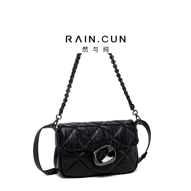 elegant-black-women's-handbag-raincun-luxury-shoulder-crossbody-bag-stylish-commuting-bag-metal-chain-magnetic-buckle-closure