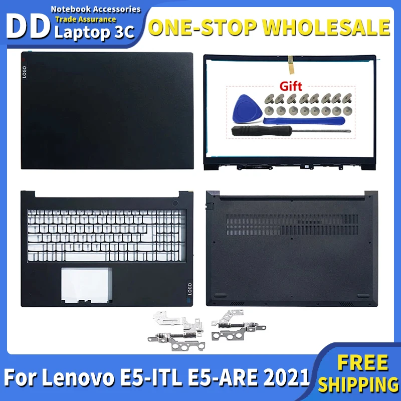 

For Lenovo E5-ITL E5-ARE 2021 NEW Laptop Rear Lid Screen Back Shell Bezel Keyboard Palmrest Notebook Host Lower Cover Base Case