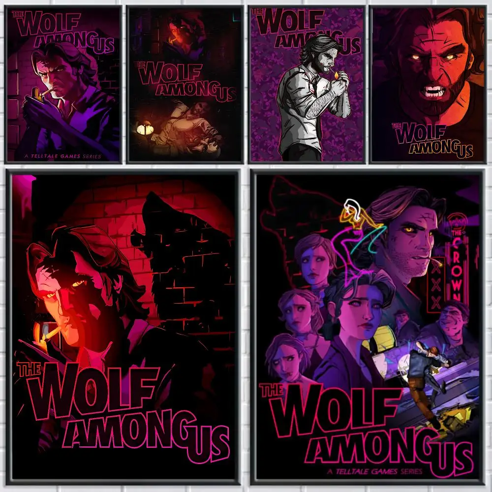 game The Wolf Among Us Poster Poster HD Self Adhesive Waterproof Art Print Wall Decor for Bedroom Living Room Home Gift