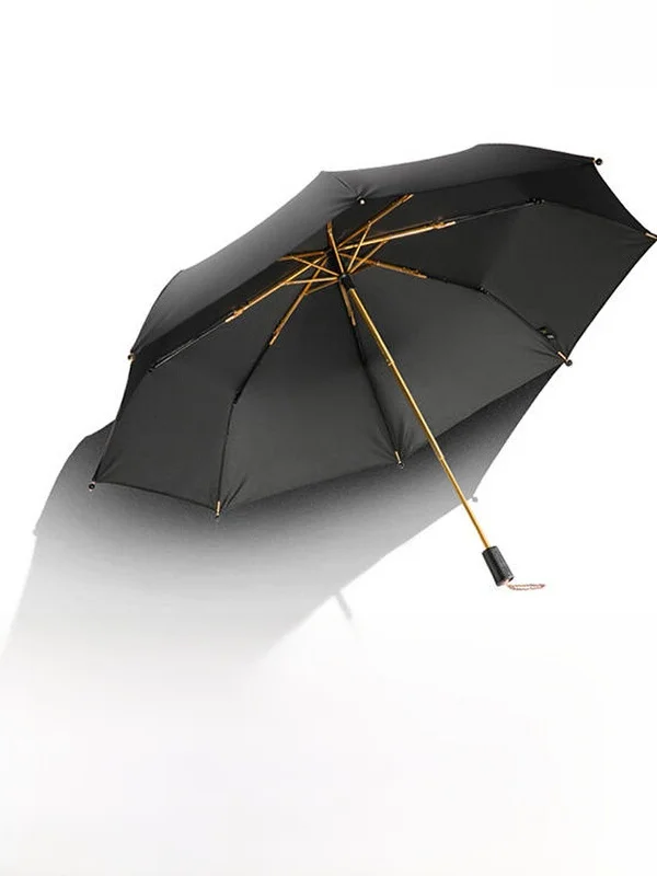 

BananaUnder Double Layer Sunshade Umbrella Pure Color Sun Blocking Moon Stone Rain Umbrella Aluminum Alloy Pole Court Style