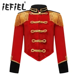 Kids Girls Circus Ringmaster Costume Halloween Cosplay Carnival Party top manica lunga frangia nappa spallina giacca per vestire