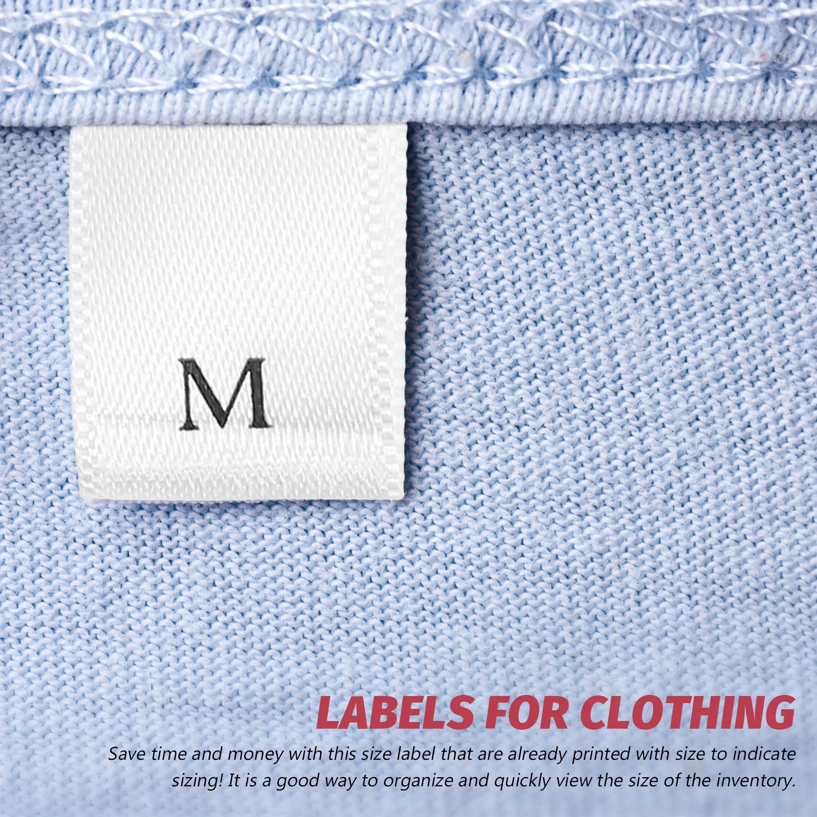 

500pcs Fabric Garment Small Size Tags Clothes Washable Size Labels Sewing Webbing Tags For Clothing Crafts T-Shirts Pants