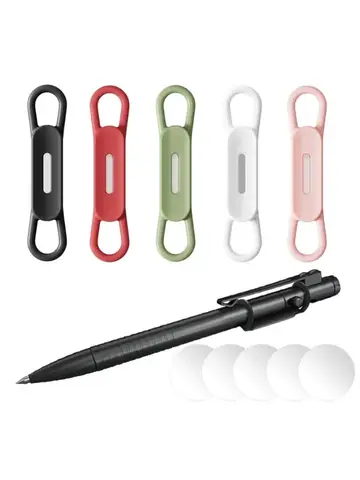 1-5PCS Magnetic Pen Pencil Holder, Silicone Adjustable Pen Holder for Desk, Refrigerator, Whiteboards, Office Desk Accessories