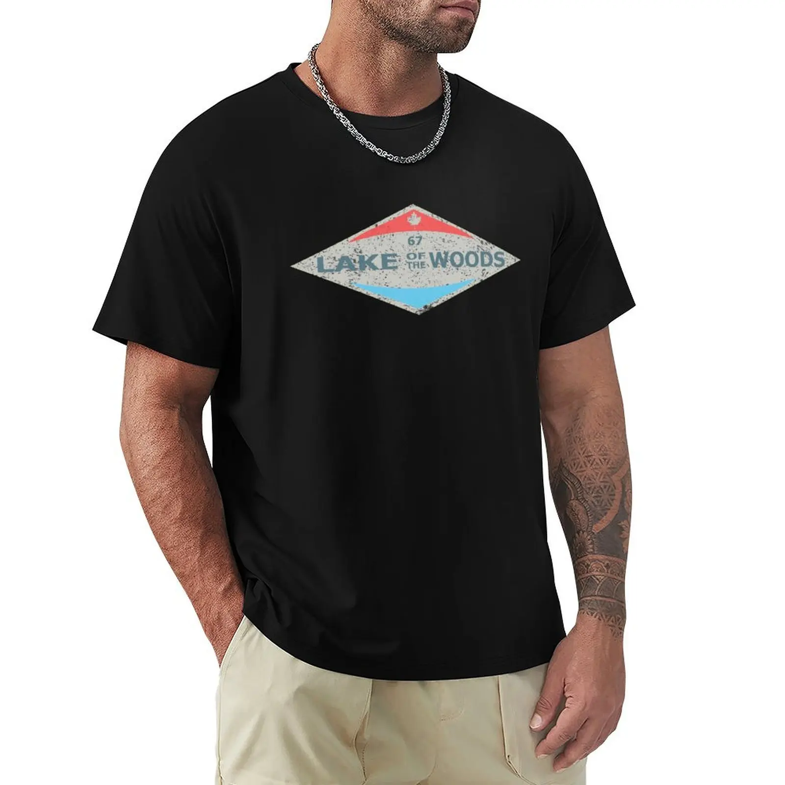 

LAKE OF THE WOODS RETRO TSHIRT T-Shirt custom t shirt shirts graphic custom shirt men tshirt