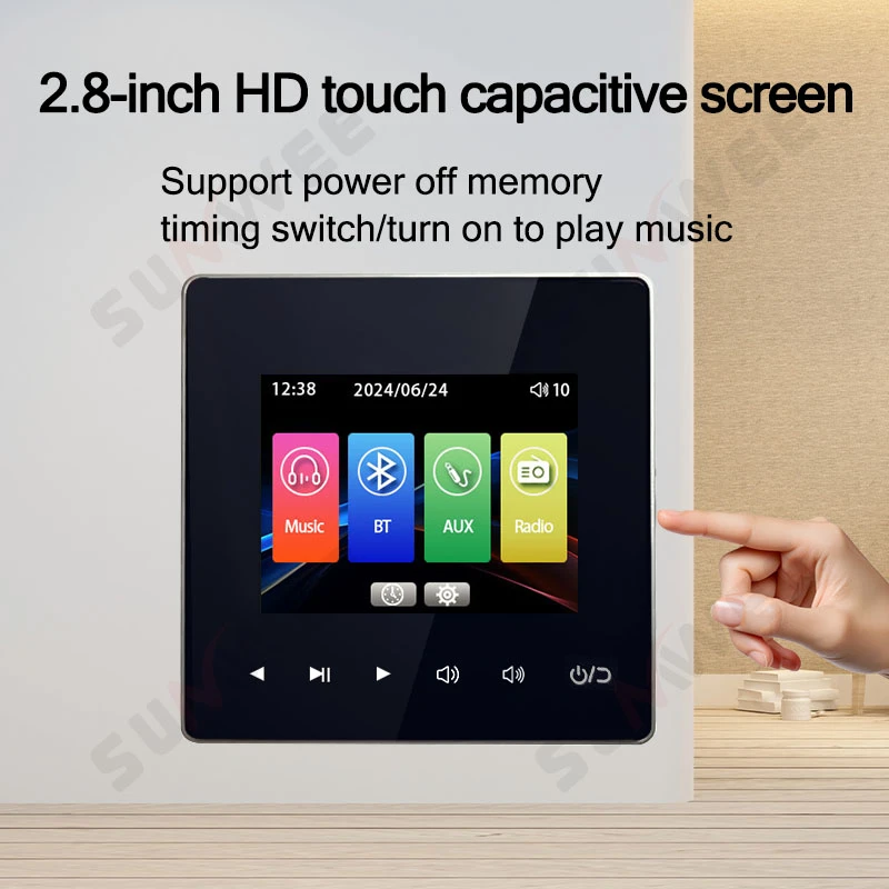 Heimkino Hintergrundmusik-Controller Audiosystem Wand-Leistungsverstärker Bluetooth TF AUX Sound Control Panel Deckenlautsprecher