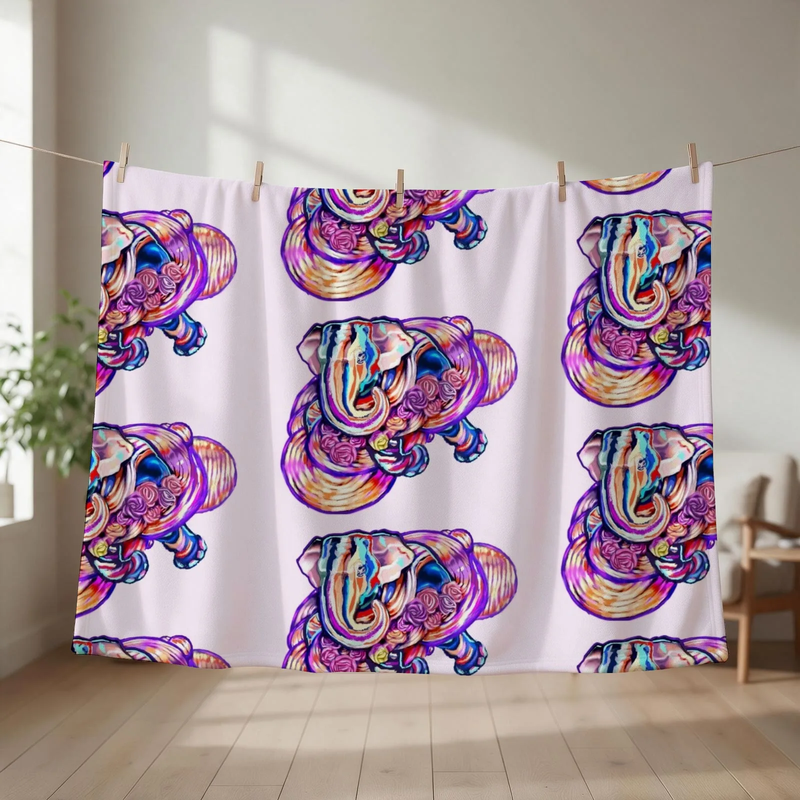 Swimming Elephant Design Throw Blanket Hairys Summer Beddings Loose Winter beds Blankets