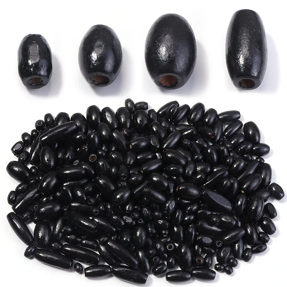 100-500 Stück/Lot Ovale Holzperlen aus Naturholz, lose Zwischenperlen für DIY-Armbänder, Halsketten, Schmuckherstellung, Zubehör – Detail 6