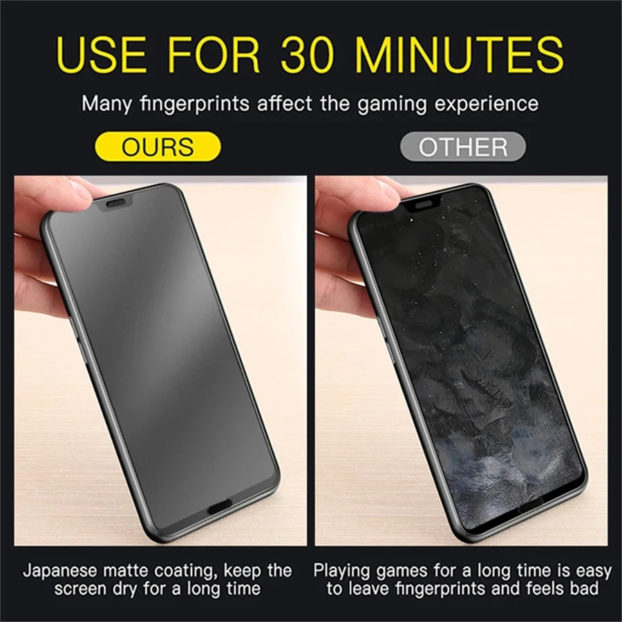 3 قطعة AG ماتي الزجاج المقسى آيفون 16 15 14 زائد 13 12 Mini 11 Pro XS Max X XR للصدمات كامل واقي للشاشة زجاج عليه طبقة غشاء رقيقة