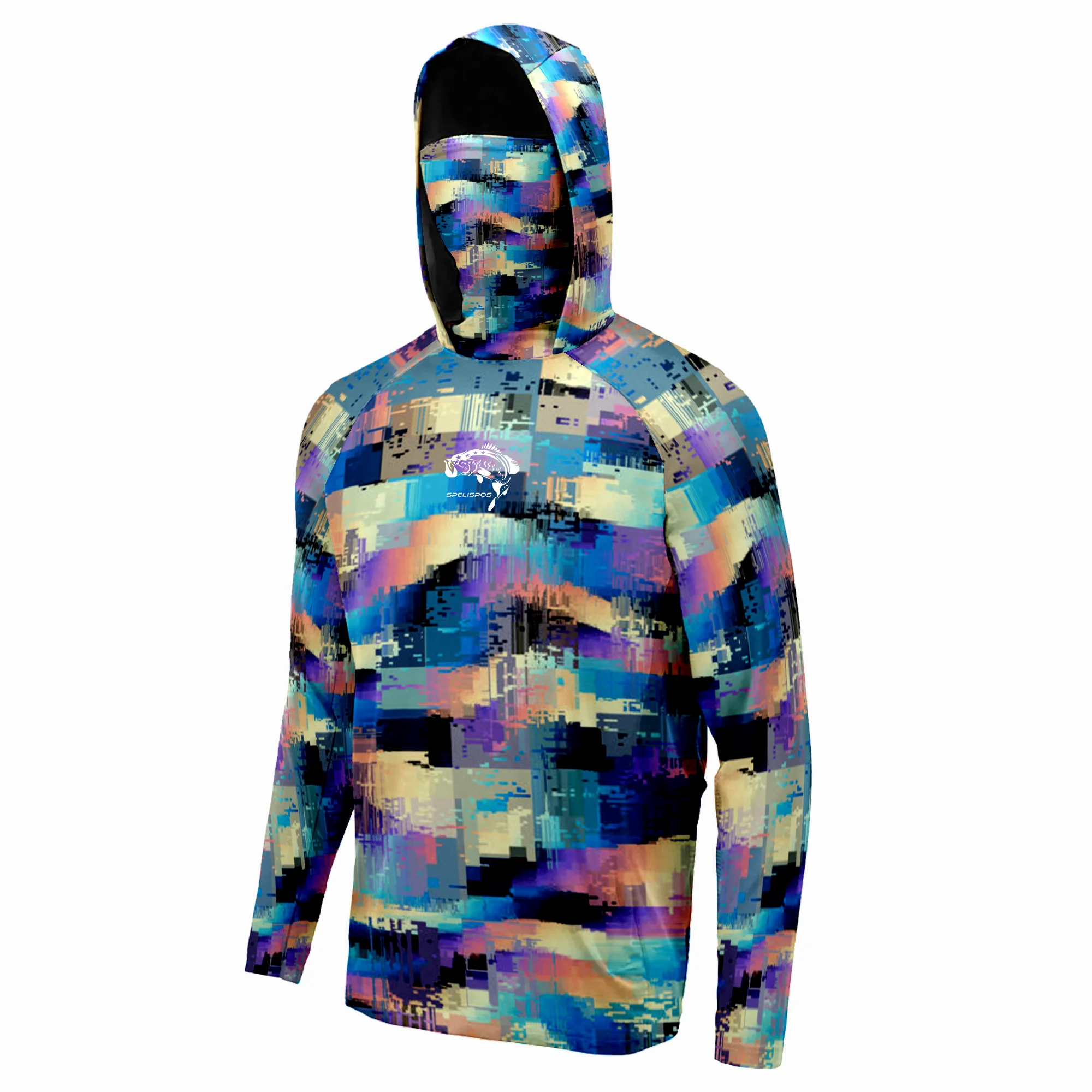 Fishing Hoodies Fishing Shirts Long Sleeve UV Protection Face Mask Neck Gaiter Breathable Quick Dry Lightweight Outdoor Sun