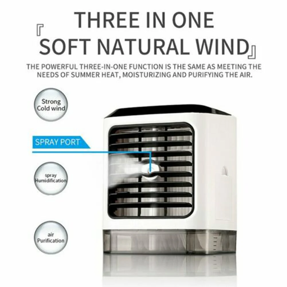 Portable Mini Air Conditioner Water Cool Cooling Fan Cooler Humidifier For Home