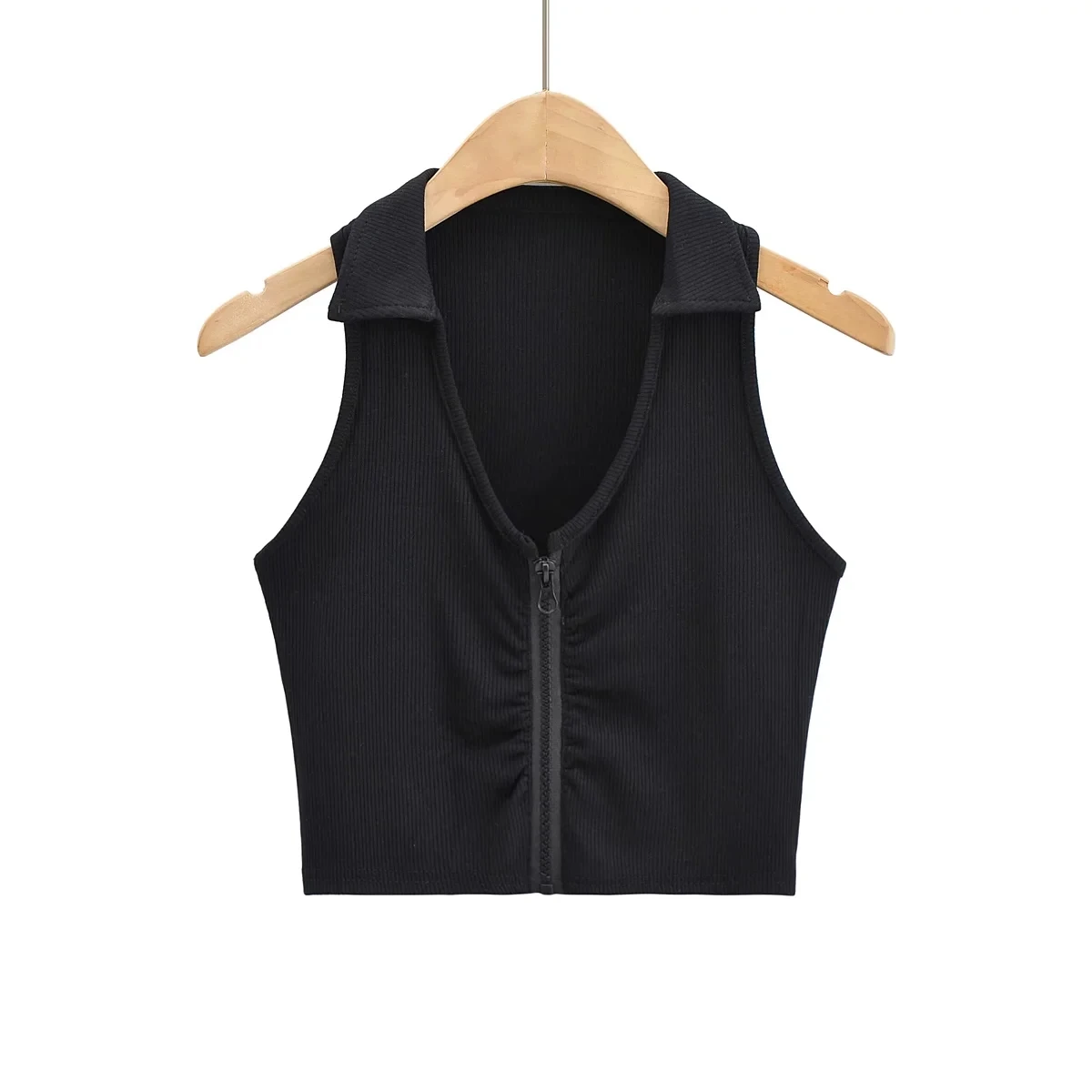 سليم صالح ort سستة سترة المرأة تصميم تحسس مطوي الصدر الوجه طوق الصيف جديد Sle Faionable البطن ow الأعلى #5