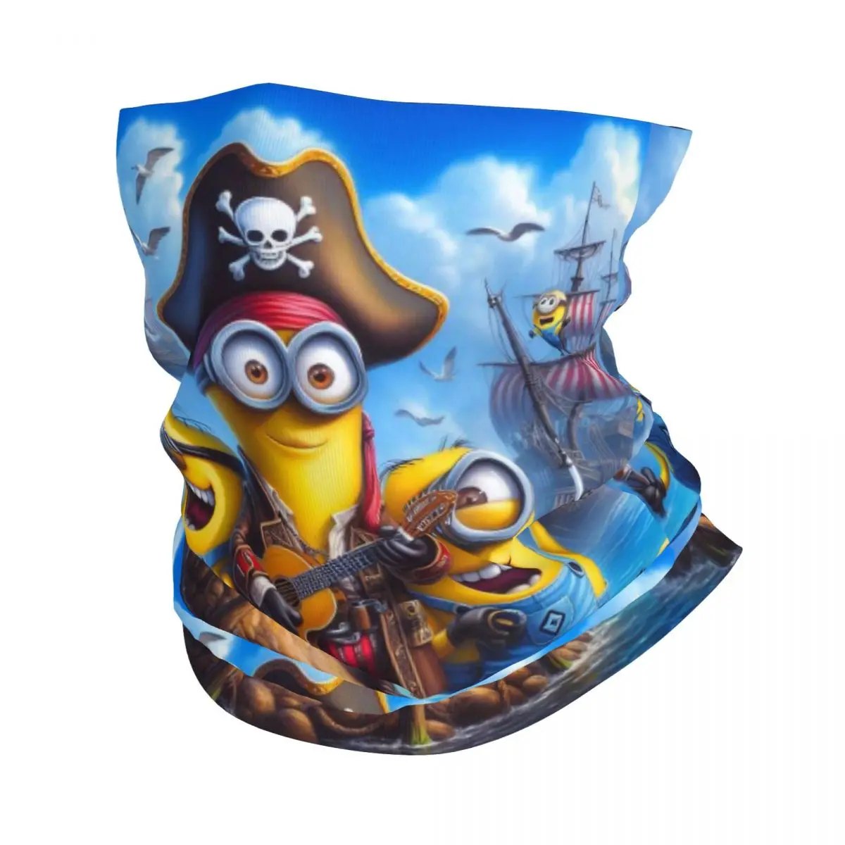 

Custom Cute M-Minions Bandana Neck Gaiter Windproof Face Scarf Cover Men Women Funny Anime Headwear Tube Balaclava