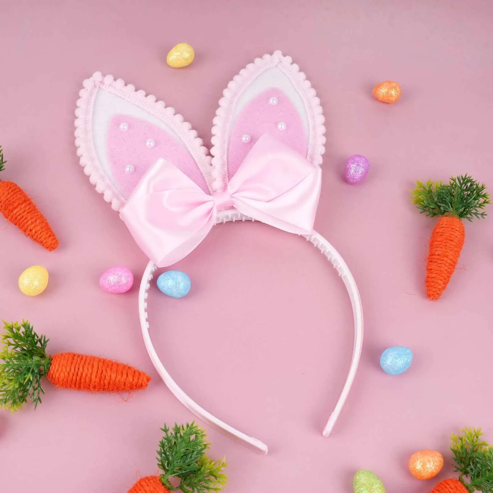 

Универсальная повязка на голову с ушками кролика, аксессуар для костюмированных вечеринок, пасхальная повязка для волос, подходит для взрослых и детей.