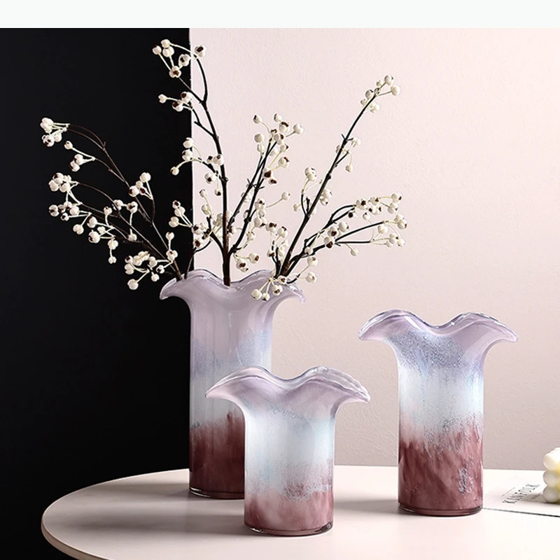 Leaf Bubble Glass Vase Hydroponics Plant Pot Table Decoration Flowers Arrangement Floral Vases Room Aesthetic Decor