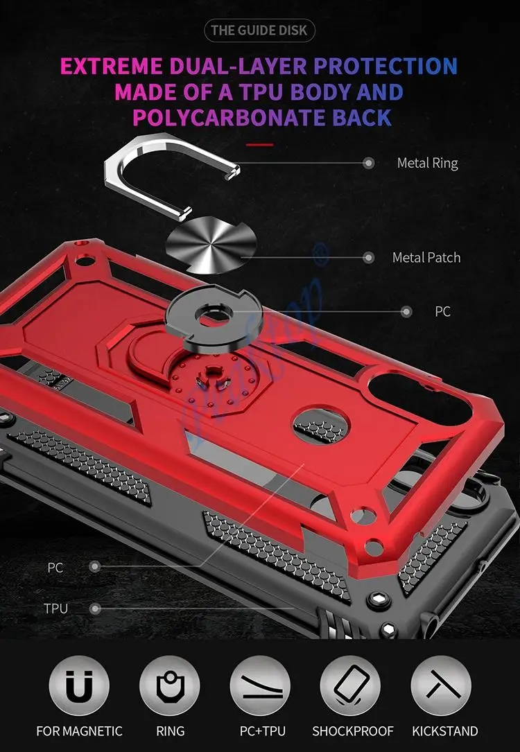 Armor Shockproof Case For Huawei Y9 Y5 2019 Y6 Y7 Y9S P30 Pro P20 P40 Honor 10 Lite 8A 8S 9X 20S 9C 9S 20 P Smart Z Bumper Cover image 6