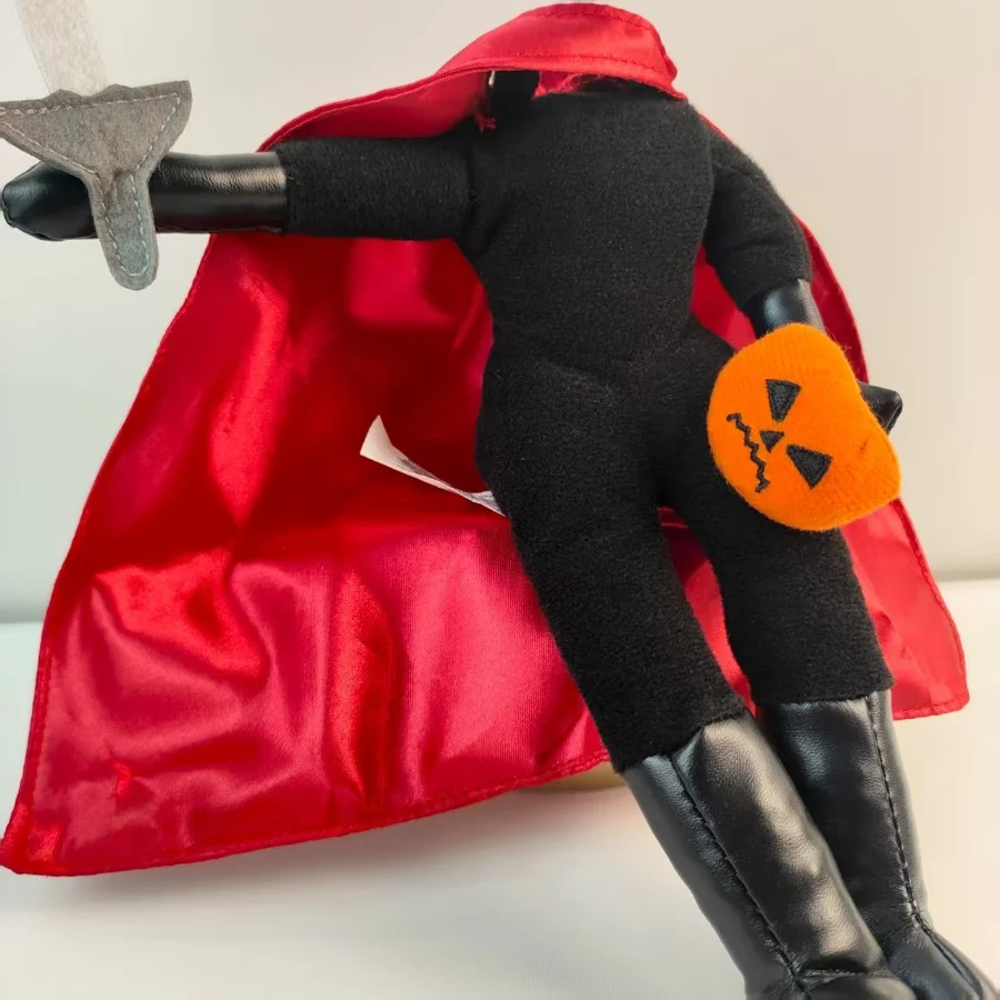 Authentieke Disney Headless Horseman Sleepy Hollow Bean Bag Knuffelpop 8'' Hoogwaardige Halloween-cadeaus voor kinderen