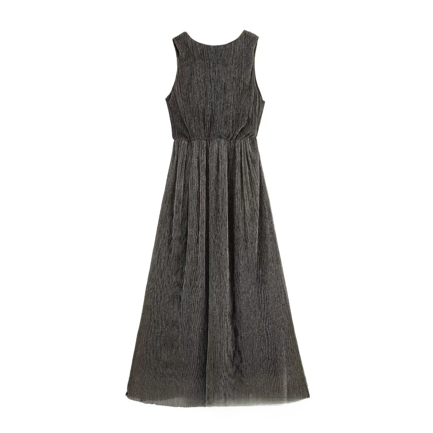 JNLEAOG 가을 신상 여성 딥 V넥 슬림 롱 드레스 허리 조임 프린트 엘레강스 캐주얼웨어 폴리에스터...