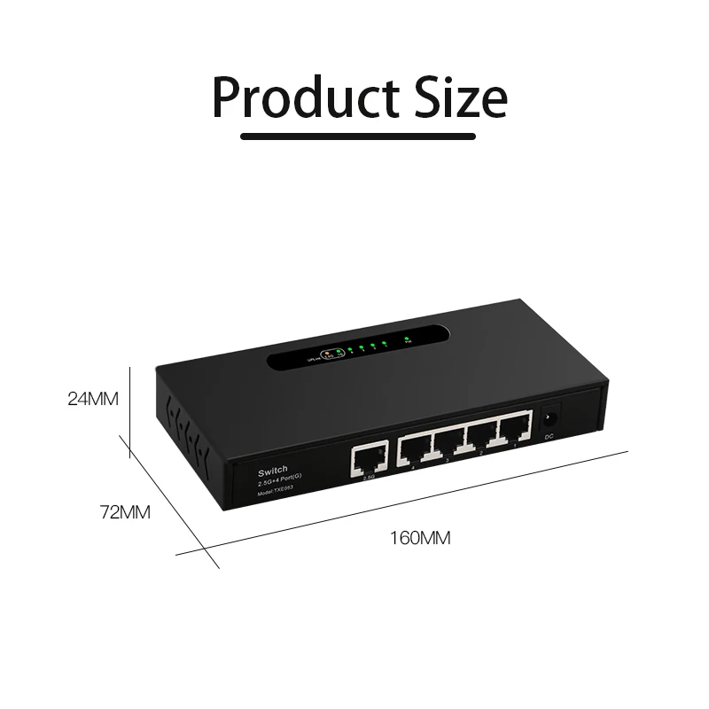 Hub RJ45 a 5 porte Internet Splitter switch gigabit 2.5G switch di gioco di rete adattatore di caricamento del gioco completamente automatico da 1000Mbps ﻿Plug and Play