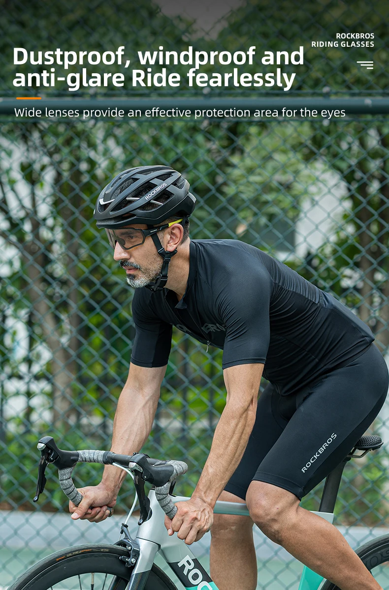ROCKBROS Fahrrad Brille Photochrome Linse UV400 Sonnenschutz Fahrrad Sonnenbrille Outdoor Sport Brillen MTB Rennrad Brille – Detail 5