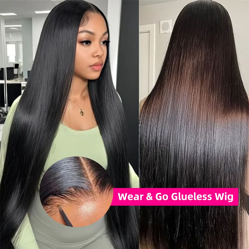 

Straight Lace Front Wigs Human Hair 7x6 Glueless Wig Human Hair Ready To Wear 360 Full Lace wig Human Hair Pre Plucked For Women