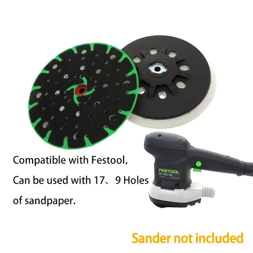 フェスツールサンダー用サンディングディスク研磨研削6インチ150mm多穴ダストフリーサンディングパッドサンダーバッキングパッドフックループ