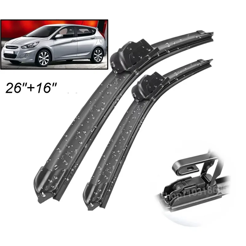 

Wiper Front Wiper Blades Set For Hyundai Solaris RB Hatchback 2010 - 2017 Windshield Windscreen Window 26"16"