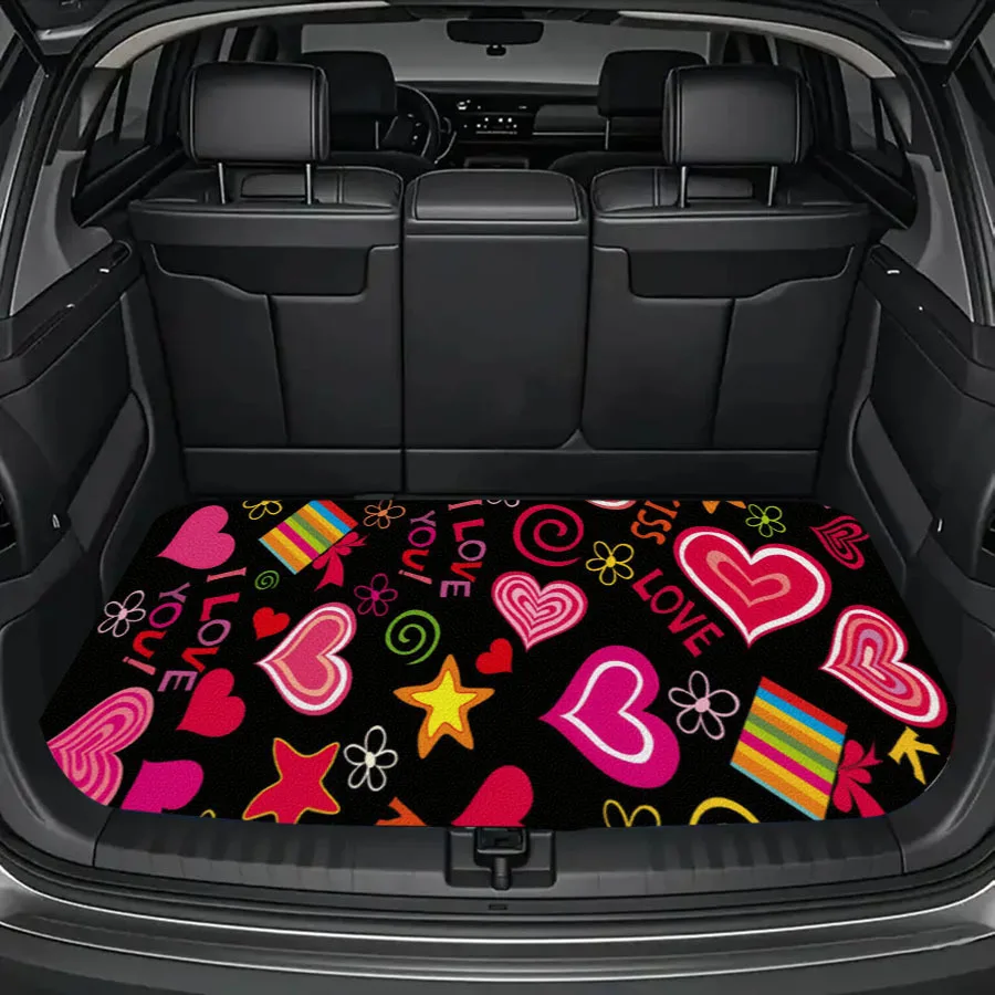 1 High-quality Printed Car Trunk Mat With An Exquisite And Unique Design. This Cargo Mat Is Machine Washable And Provides Excell
