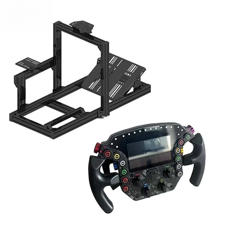 Premium Build Sim Racing Steering Wheel for Cockpit Rig with Ergonomic Design Responsive Feedback Secure Mounting Steering Wheel