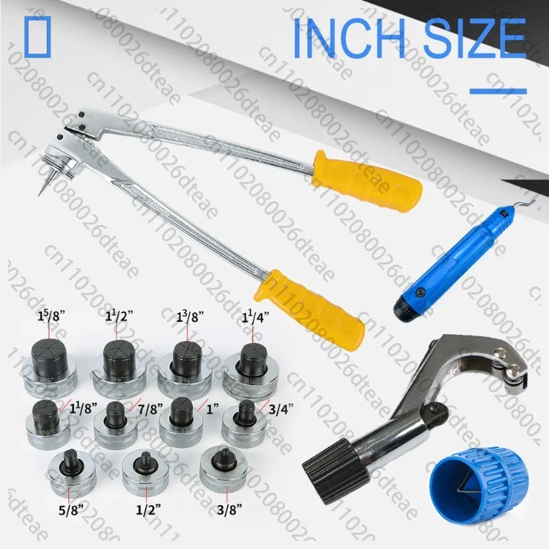 Level Tube Expanding Tool Kit 3/8''-1-5/8'' 10-42mm Inch/Metric Manual Refrigeration Copper Pipe Expanding Tool Set