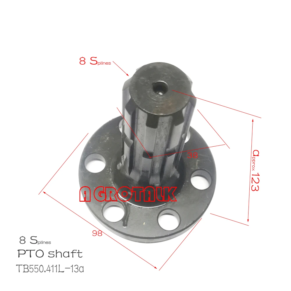 FT800A.41C.107 / FT800A.41D.107 / FT800A.41.107 / TB550.411L-13a / TB550.411L , PTO shaft ( 6 / 8 / 21 spline) for Lovol tractor