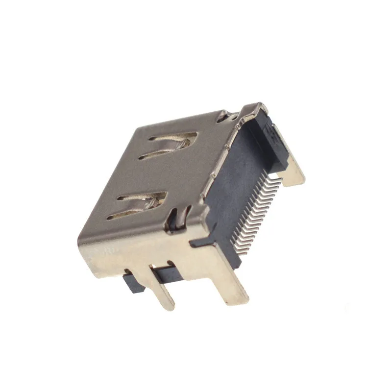 5PCS HDMI FEMale Jack/socket connector 19PIN 19P right angle smt smd 90 Degree Gold-Plated hd 19 PIN