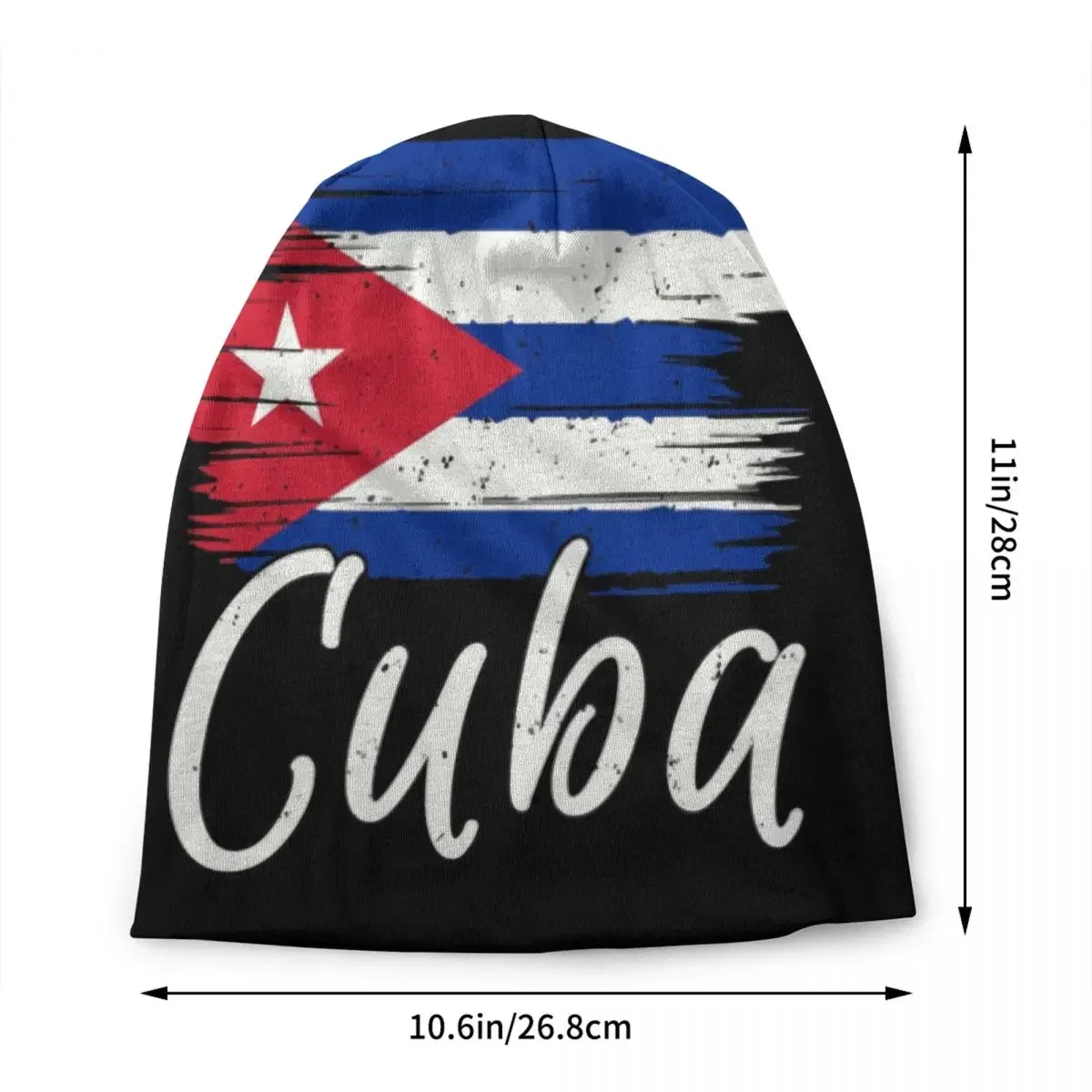 Cuba Cuban Havana Flag Skullies Beanies Caps Hip Hop Winter Warm Men Women Knit Hats Unisex Adult Cuban Patriotic Bonnet Hats