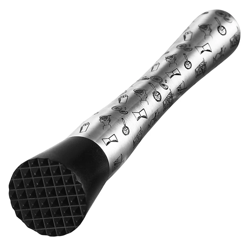 Stainless Steel Cocktail Muddler and Mixing Spoon Home Bar Tool Set - Create Delicious Mojitos and Other Fruit Based Drinks