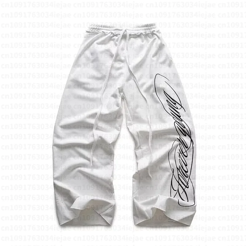 2026 Y2K Amerikanische Hip-Hop-Hose mit Buchstabendruck, Streetwear für Männer, Frauen und Kinder, Personalisierte Retro-Jogginghose mit weitem Bein, Lässige Hose – Detail 4