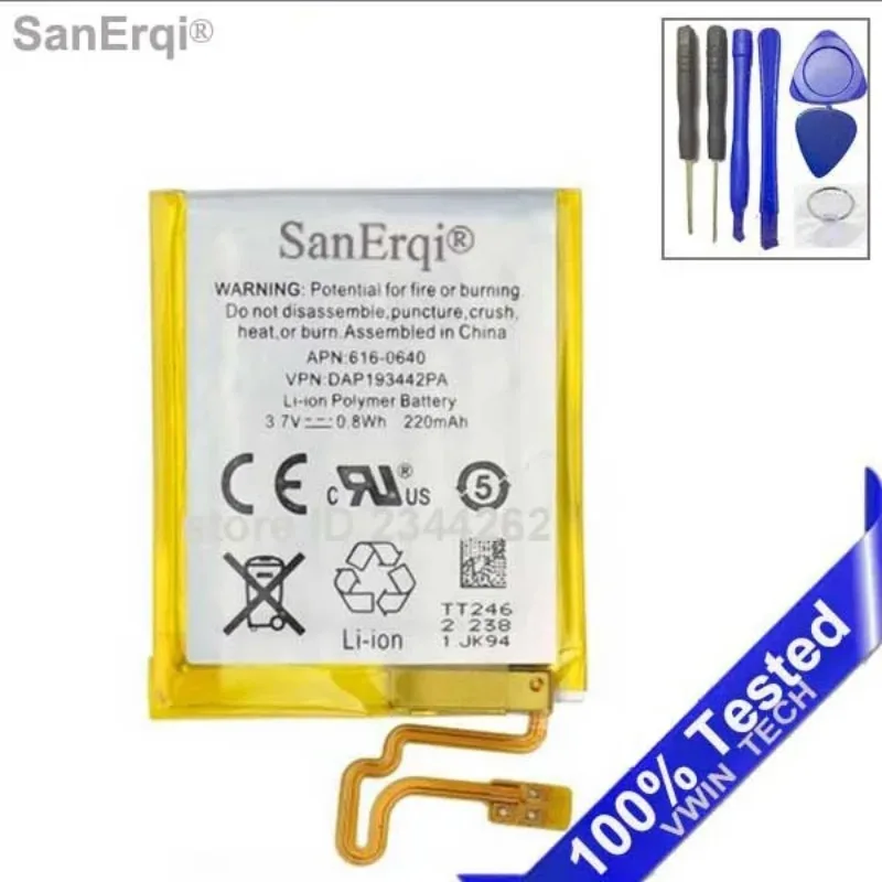 616-0640 Battery For iPod Nano 7 7th Gen Batteries A1446 MP3 MP4 Battery MB903LL/A 616-0639 + Tools