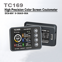 TC169 High-precision Coulometer DC6-60V Color Screen Battery Capacity Indicator Electric Vehicle Power Meter Voltmeter Ammeter