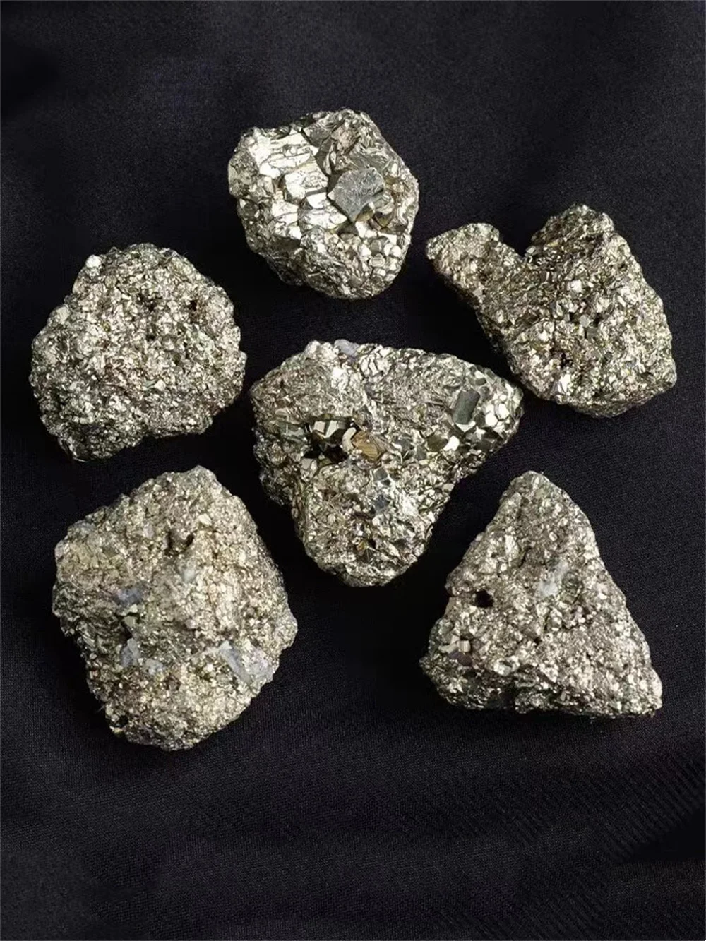 Natural crystal ore stone pyrite chalcopyrite raw stone gem metal fool gold raw ore science teaching specimen