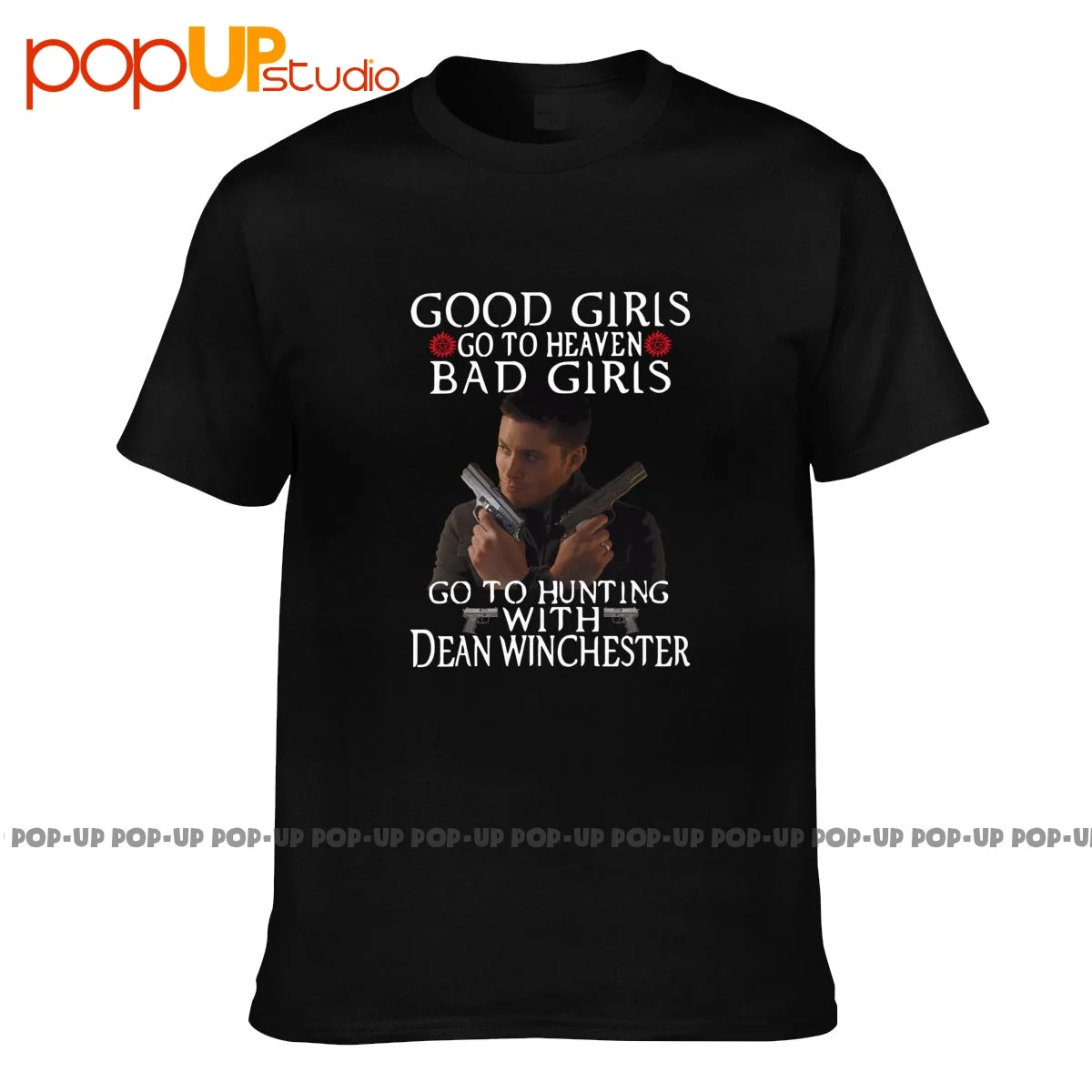 Supernatural Bad Girls Go To Hunting With Dean Winchester T-shirt Tee Shirt Trendy Vintage