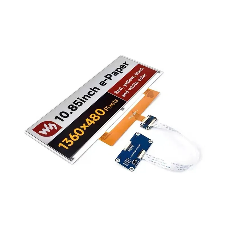 For Raspberry Pi 10.85Inch E-Paper Display HAT SPI Interface High-Resolution 1360X 480 Lightweight &Low Power Consumption-N34R
