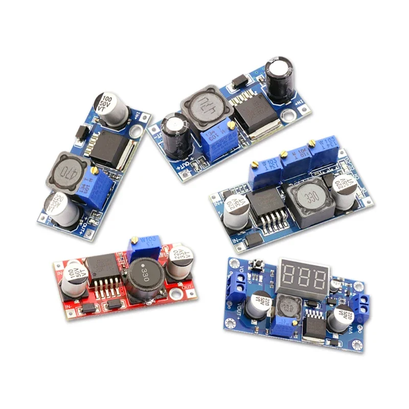 1 peça lm2596s DC-DC ajustável step-down módulo de fonte de alimentação regulada DC-DC placa de alimentação lm2596 3a 5a 75w 24v a 12/5v