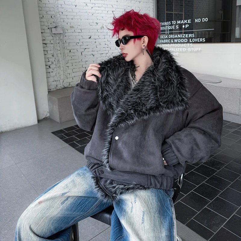 LUZHEN 2025 зимнее новое утолщенное теплое стеганое пальто с подкладкой из искусственного меха, мужская стильная красивая уличная куртка-парка, мужская одежда JY5330