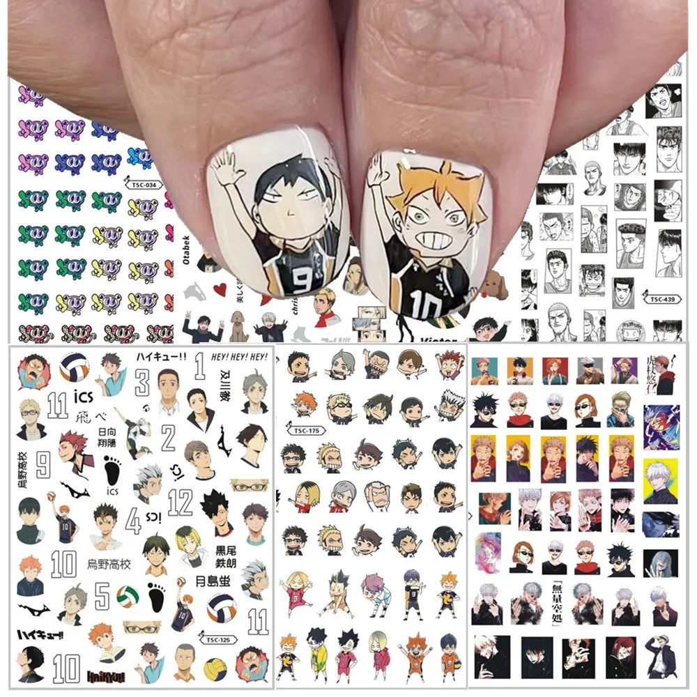 

TSC-177 Tomie Jujutsu Kaisen 3d Nail Art Stickers Decal Slider Template Diy Nail Haikyuu!! sport anime