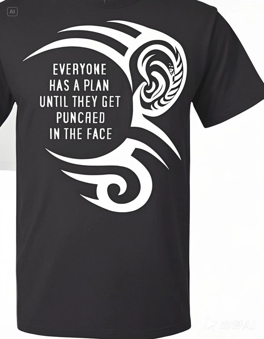 

Mike Tyson Boxing Famous Saying Ear Tattoo T-Shirt New 100% Cotton Short Sleeve O-Neck Harajuku Casual Mens T-shirt Streetwear