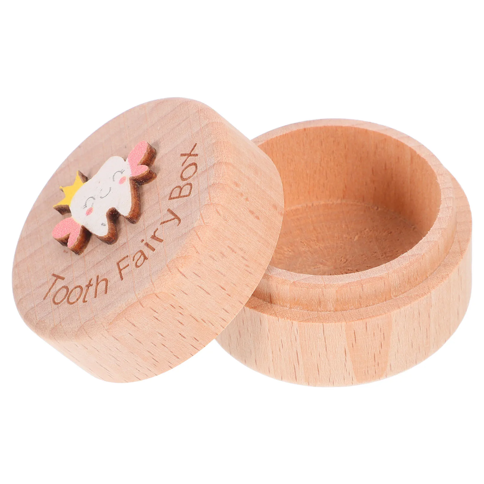 

Wood Baby Tooth Keepsake Box Dustproof Children's Teeth Organizer Box Hair Lock Storage Baby Milestone Storage Cute Gift