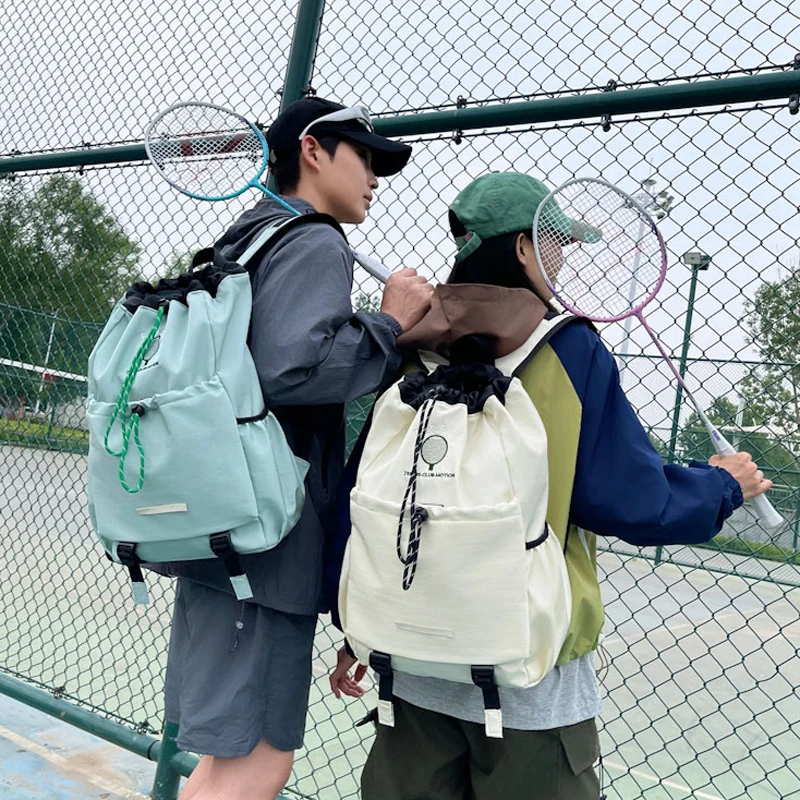 

Рюкзак для теннисных ракеток для бадминтона, путешествий, спорта, поездок на работу, кемпинга, сумка на шнурке, деловая поездка, ноутбук, школьная сумка для колледжа