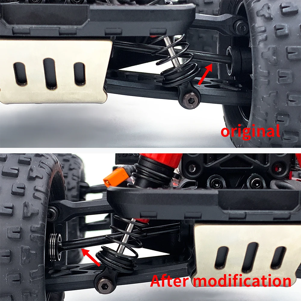 TRINOOD 1 Set Metal Front & Rear Drive Shaft Driveshafts and Adapter For 1/18 GRANITE GROM Typhon Grom RC Car Upgrade Parts
