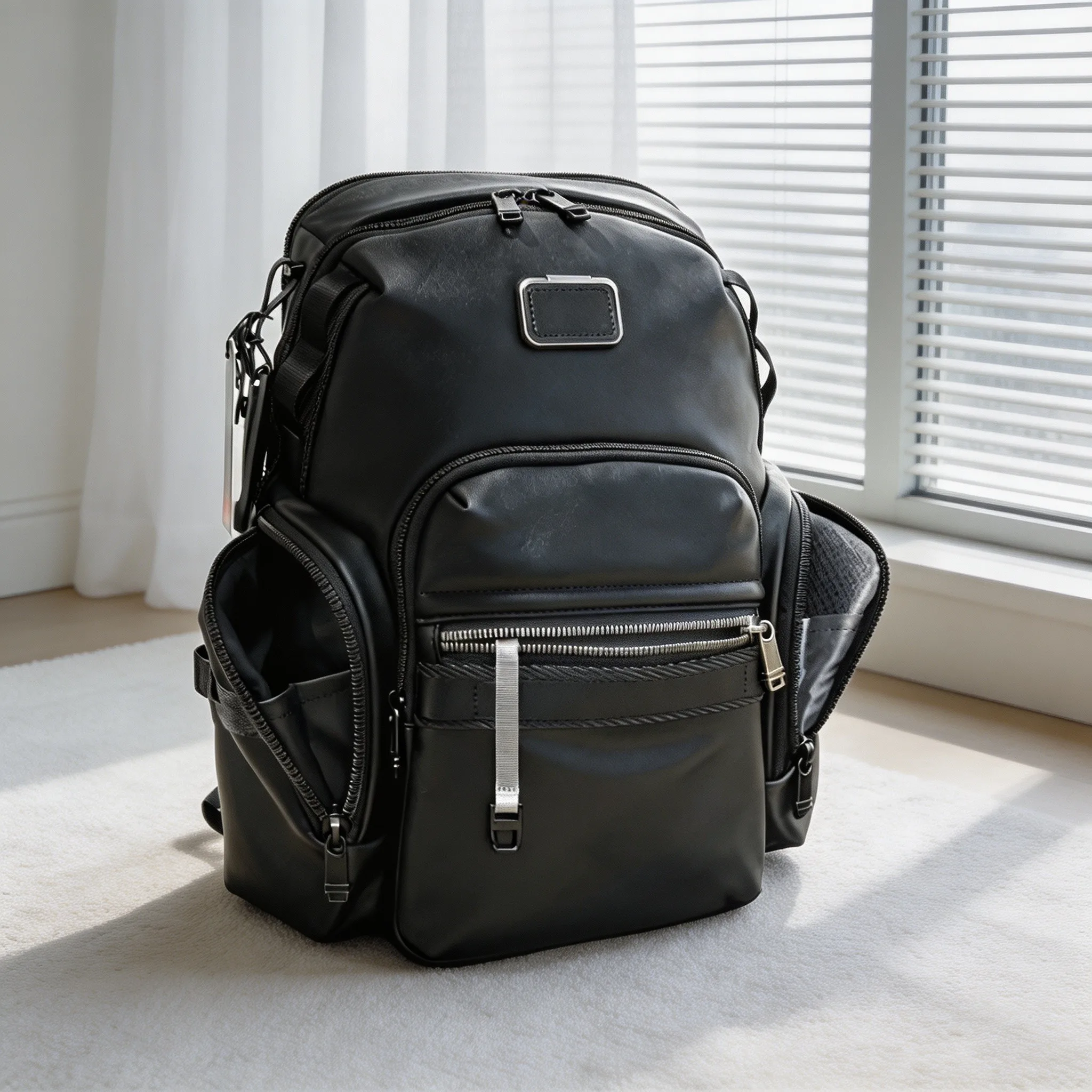 Ballistic Nylon Multi‑Functional Backpack for Men, Stylish Business Casual Daypack for Everyday Carry