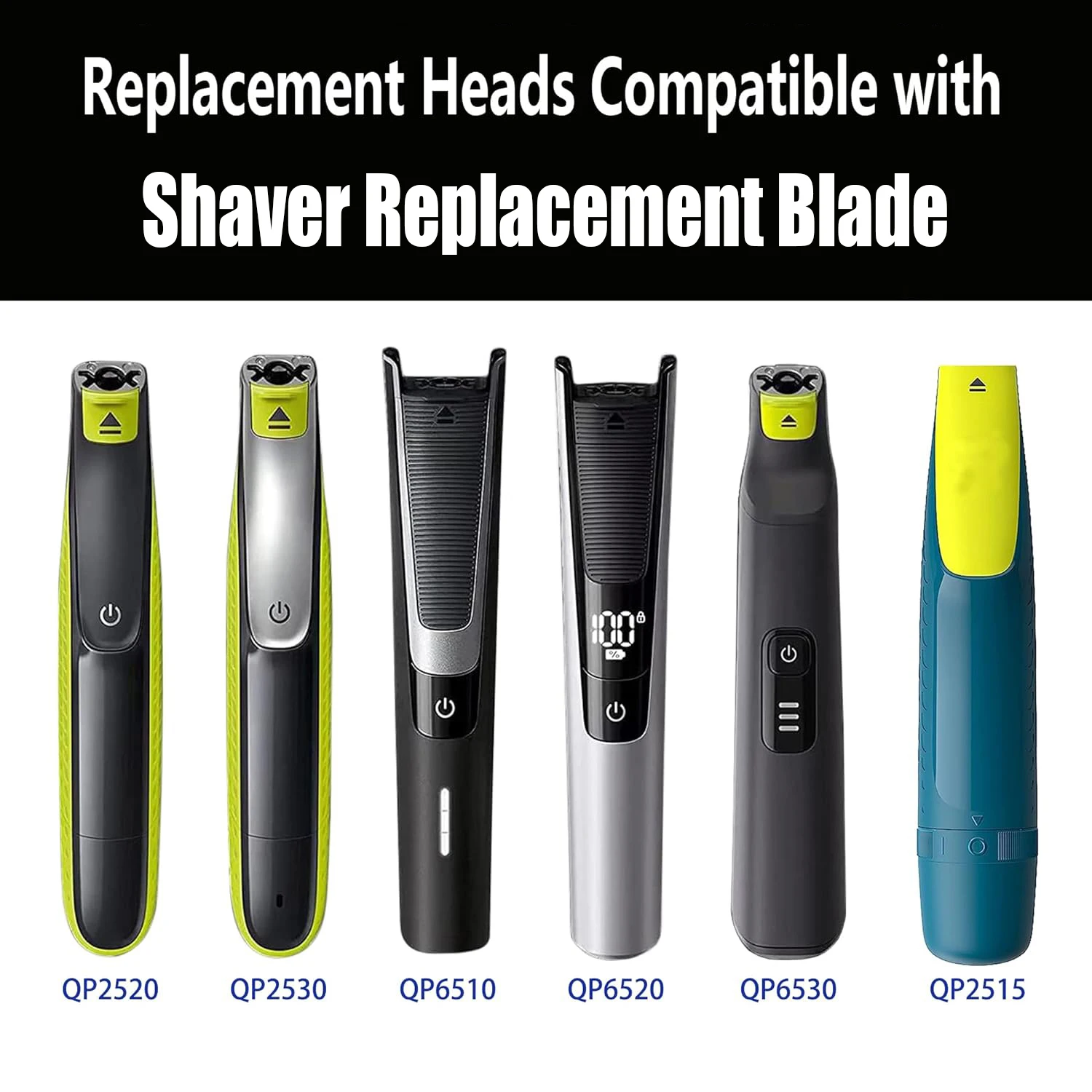 Replacement Blade Nose Comb Hair Trimmer for Oneblade Beard Shaver Head Trimmer Compatible with QP2520 QP2530 QP2630 QP6510 QP65